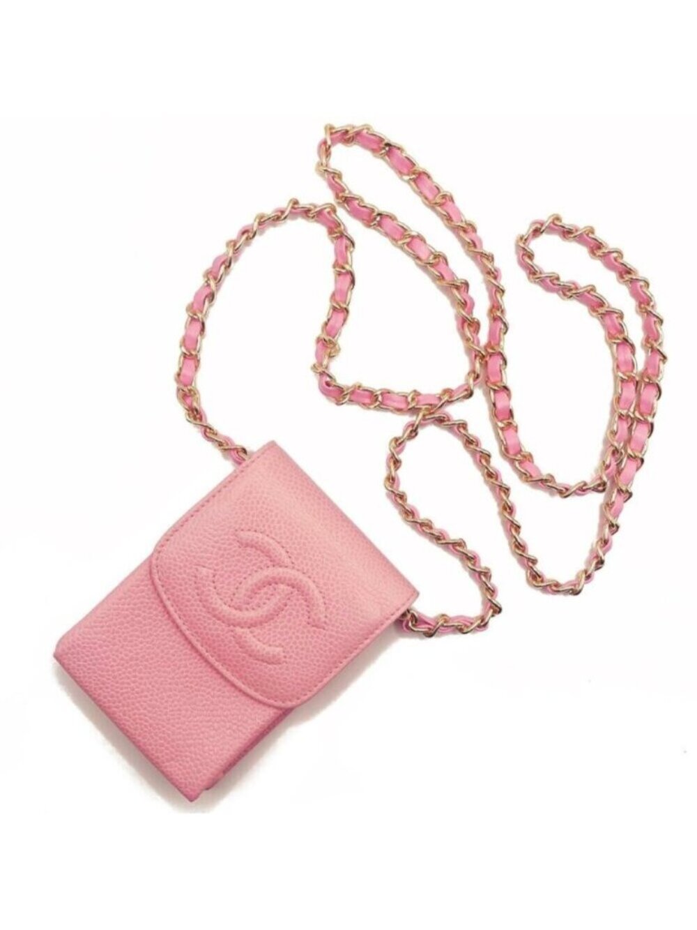 Chanel Vintage Mini Flap Caviar Leather Pouch Cigarette Case Crossbody - Picture 3 of 9
